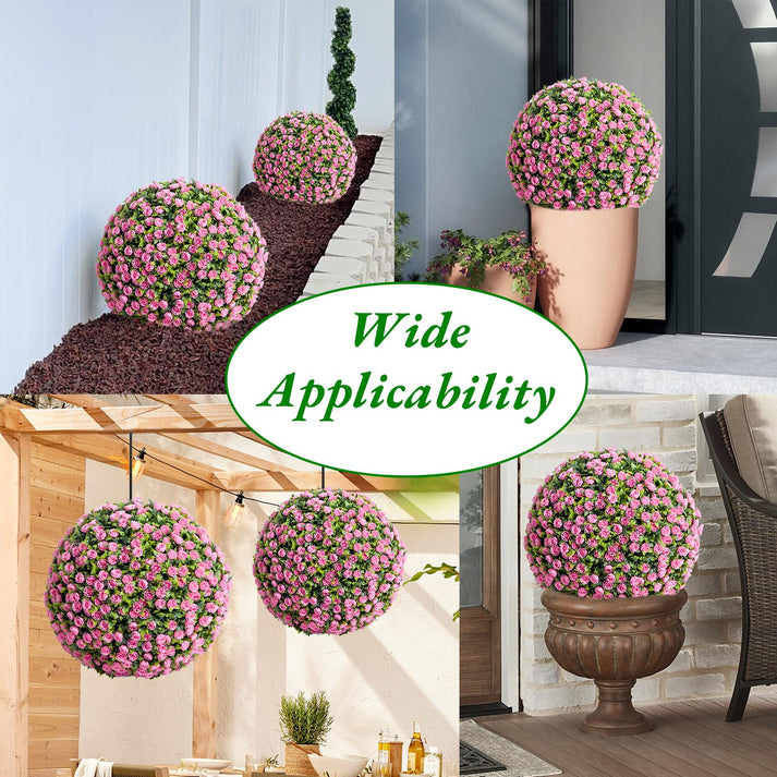 Boules de fleurs artificielles Garvee – vue d'ensemble